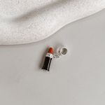 Berloque Batom Medio Prata 925 