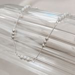 Colar Perola e Bolas Prata 925 