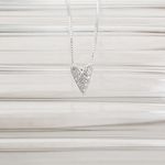 Colar Coração Cravejada Prata 925 