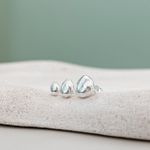 Trio Gota Lisa Prata 925 