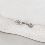 Piercing Umbigo Cravejado Prata 925 