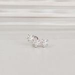 Piercing Tragus Flor Cravejada Prata 925 