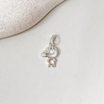 Pingente Menino Liso Prata 925 