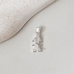 Pingente Menina De Zirconia Prata 925 