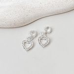 Berloque Coração Cravejado Prata 925