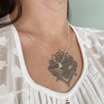 Colar Ponto De Luz Gota Prata 925 