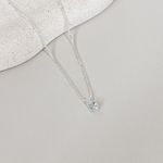 Colar Ponto De Luz Gota Prata 925 