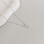 Colar Ponto De Luz Oval Prata 925 