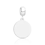 Berloque Placa Lisa Para Personalização Prata 925 