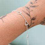 Pulseira Coração Vazado Prata 925 