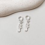 Berloque Cavalo Marinho Cravejado Cristal Prata 925 