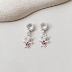 Berloque Menina Rosa Prata 925 