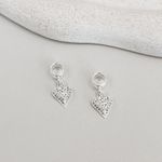 Berloque Coração Cravejado Prata 925 