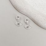 Berloque Olho Grego Cravejado Prata 925