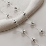 Pulseira bolinhas 6mm Prata 925