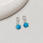 Berloque Estrela Azul (Brilha No Escuro) Prata 925 