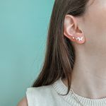 Brinco Borboleta Cravejado Prata 925 