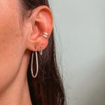 Argola Gota G Prata 925 