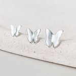 Trio Borboleta Lisa Prata 925 