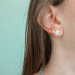 Brinco Carrê Zircônia 6 Mm Prata 925 