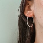 Argola Trançada M Prata 925 