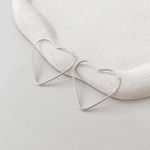 Argola Coração G Prata 925 