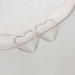 Argola Coração M Prata 925 