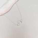 Colar Veneziana Infinito Cravejado 45cm Prata 925