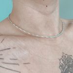 Choker Trançada Prata 925 