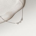 Colar infantil Três Corações Prata 925 