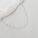 Choker Corações Pérola Prata 925 