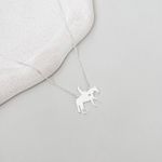 Colar Mulher e Cavalo Prata 925 