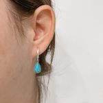 Brinco Argola Turquesa Prata 925 