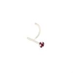 Piercing De Nariz Em Prata 925 Com Pedra Pink 