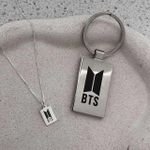 Kit Colar BTS Prata 925 + Chaveiro BTS Aço Inox 