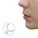 Piercing Nostril Nariz Prata 925 Legítima Zircônia 