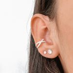 Piercing Fake Cravejado Infinito Prata 925