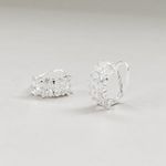 Piercing Fake Pedra Oval Cristal Prata 925