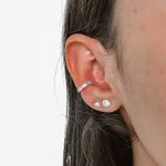 Piercing Fake Colorido Cravejado Prata 925 