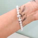 Pulseira Coração Cravejado Aura Prata 925