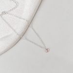 Tornozeleira Pedra Rosa Prata 925 