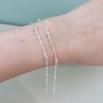 Pulseira Singapura Com Bolinha Prata 925