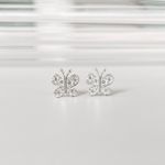 Brinco Borboleta Lisa Prata 925 