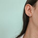 Brinco Borboleta Colorida Prata 925 