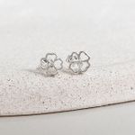 Brinco Trevo Vazado Prata 925