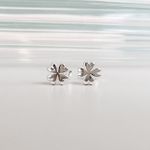 Brinco Trevo Liso Prata 925 