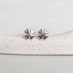 Brinco Trevo Liso Prata 925 