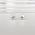 Brinco Coração Estrela Prata 925 