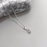 Colar Ponto De Luz Cristal 6 mm Prata 925