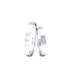 Par Aliança de Prata Clássica Com Zircônia 3mm 